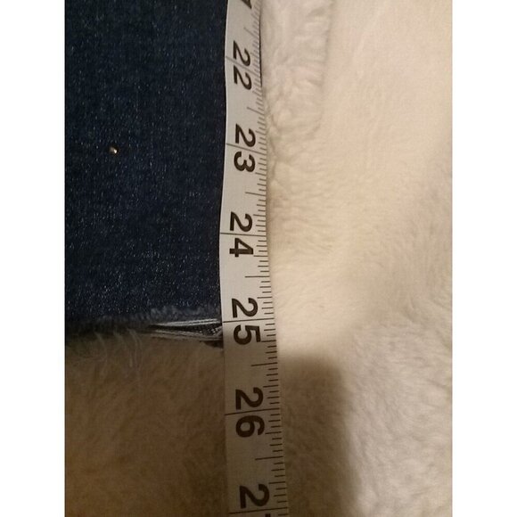 Risen Jeans Women's Size 7/28 Blue Embellished Fray Hem High Rise Rhinestone - Picture 15 of 15